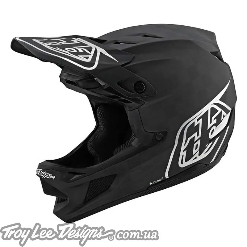 Вело шлем фуллфейс TLD D4 Carbon [Stealth Black/Silver]