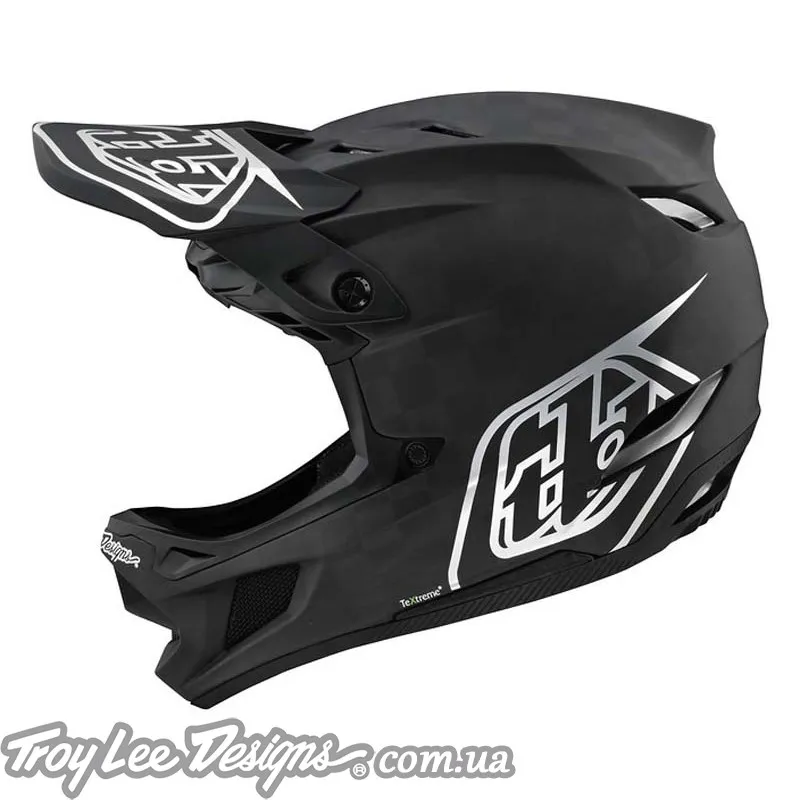 Вело шлем фуллфейс TLD D4 Carbon [Stealth Black/Silver]