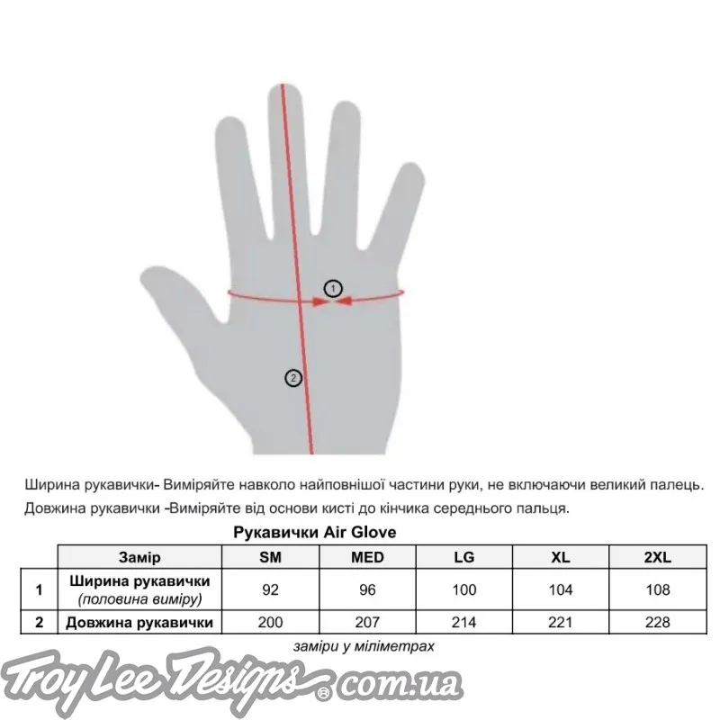Рукавички Вело TLD AIR glove [black]