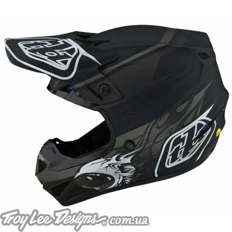Мотошолом TLD SE4 POLYACRYLITE [SKOOLY BLACK]