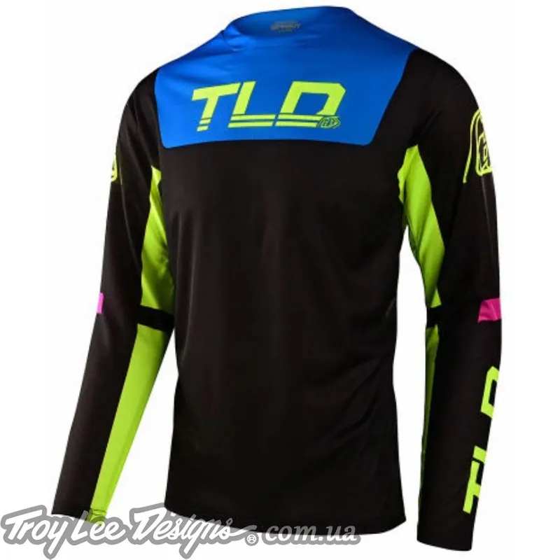 Джерсі TLD Sprint Jersey Fractura [BLk/Yellow]