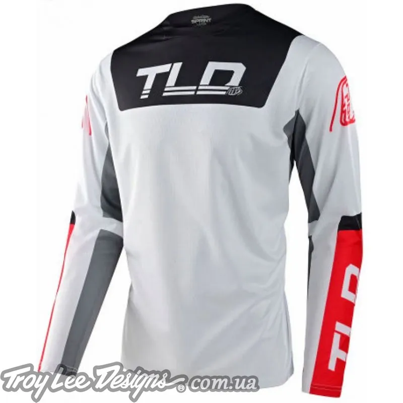 Джерсі TLD Sprint Jersey Fractura [Charcoal Glo Red] 