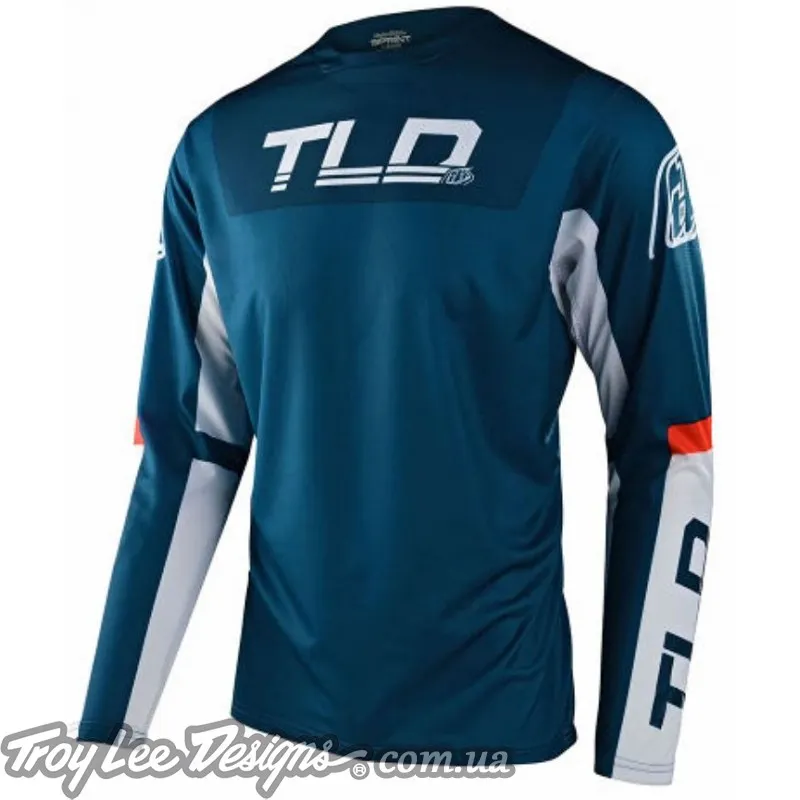 Джерсі TLD Sprint Jersey Fractura [Slate Blue Orange] 