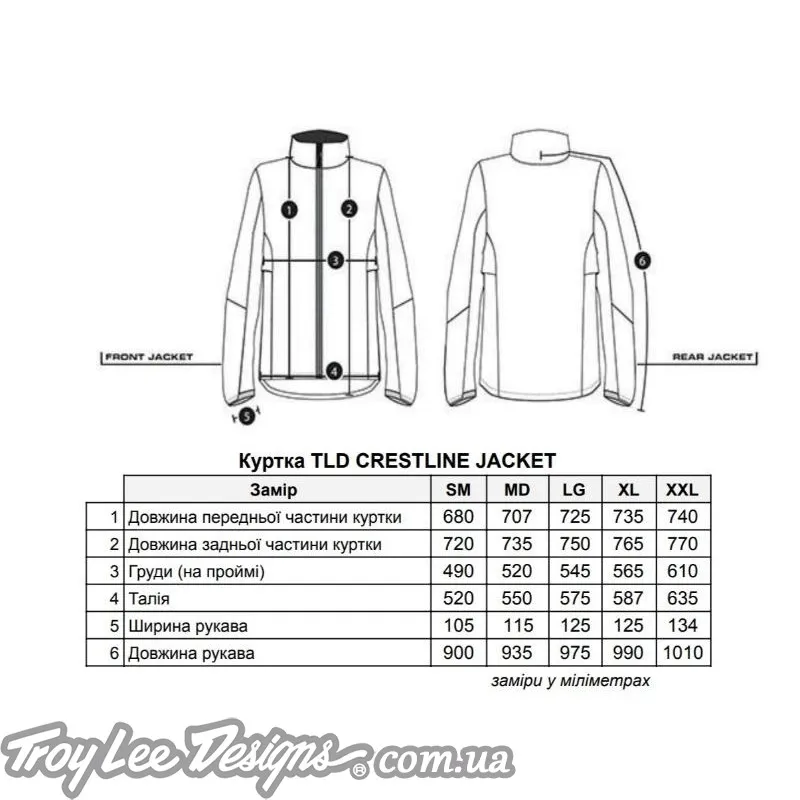 Куртка TLD CRESTLINE JACKET MONO [CARBON]