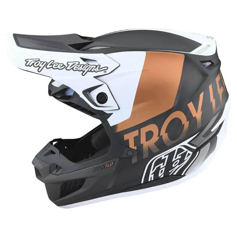 Мотошлем TLD SE5 Carbon Helmet [QUALIFIER WHITE / BRONZE] 