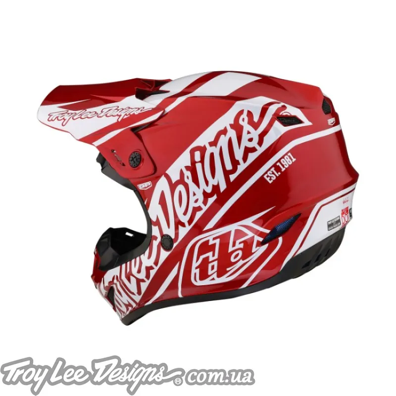 Мотошлем TLD GP HELMET SLICE RED/ WHITE Мотошлем TLD GP HELMET SLICE RED/ WHITE