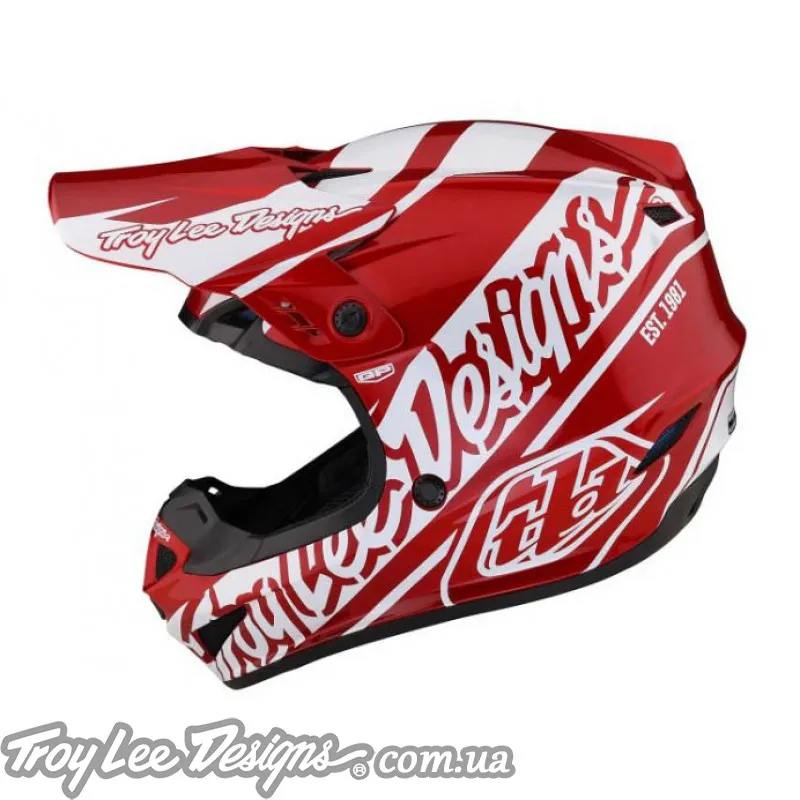 Мотошлем TLD GP HELMET SLICE RED/ WHITE Мотошлем TLD GP HELMET SLICE RED/ WHITE