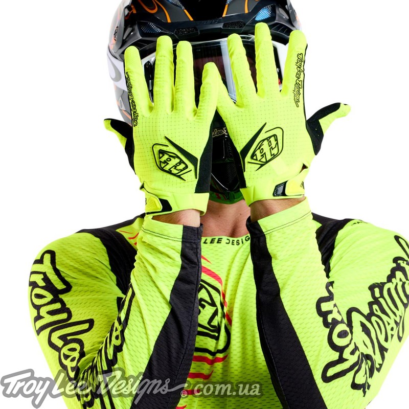 Вело рукавички TLD AIR GLOVE; MONO [FLO YELLOW]