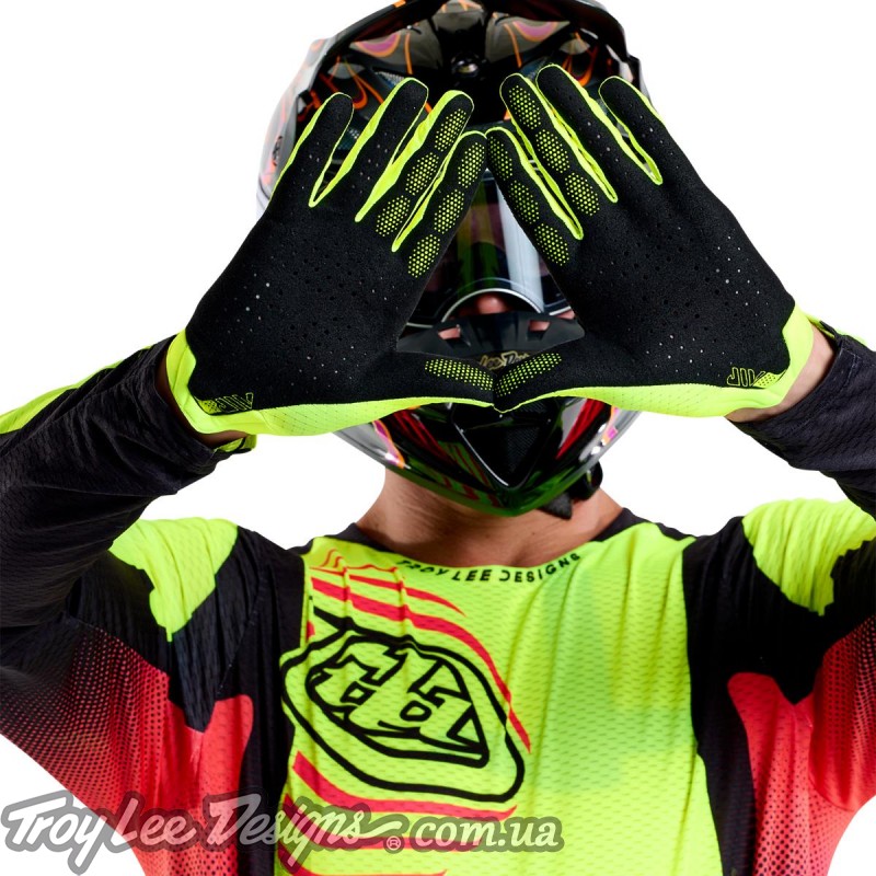 Вело рукавички TLD AIR GLOVE; MONO [FLO YELLOW]