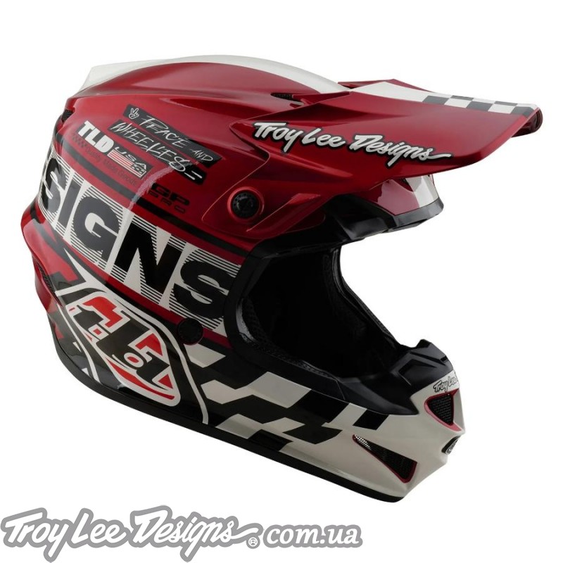 Мото шолом TLD GP PRO HELMET; FIFTY-50 [WHITE / RED]