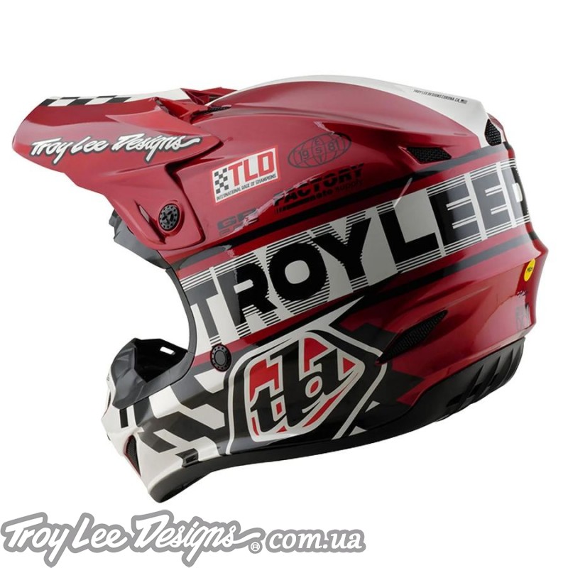 Мото шолом TLD GP PRO HELMET; FIFTY-50 [WHITE / RED]