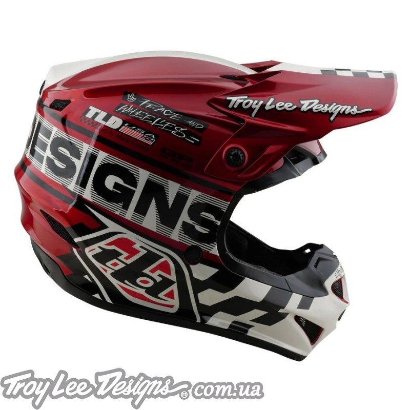 Мото шолом TLD GP PRO HELMET; FIFTY-50 [WHITE / RED]
