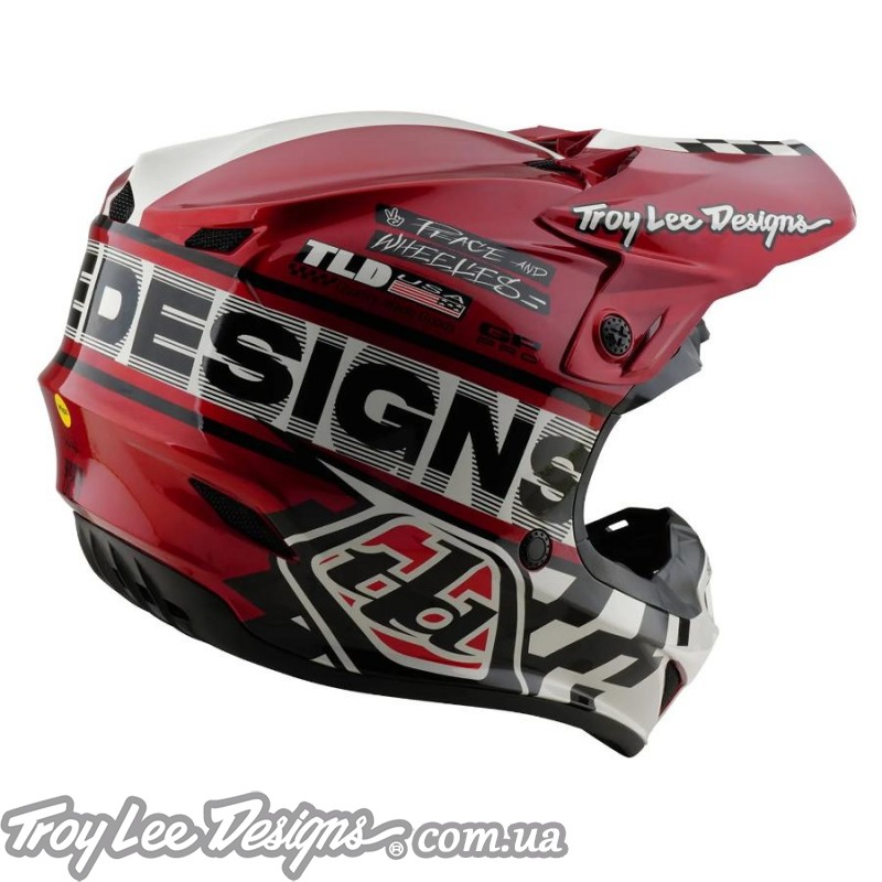 Мото шолом TLD GP PRO HELMET; FIFTY-50 [WHITE / RED]