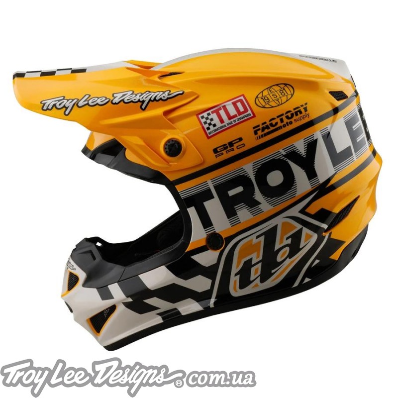 Мото шолом TLD GP PRO HELMET; FIFTY-50 [WHITE / GOLD]