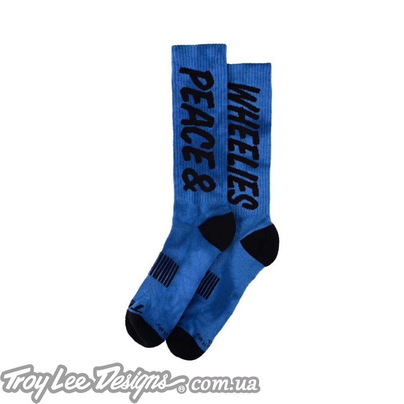 Шкарпетки TLD MENS PERFORMANCE SOCKS; PEACE &amp; WHEELIES [COBALT]