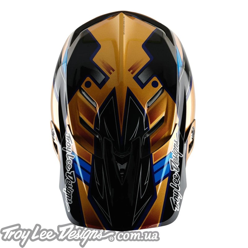 Вело шолом TLD D4 COMPOSITE HELMET; ROYALTY [BLACK / GOLD]
