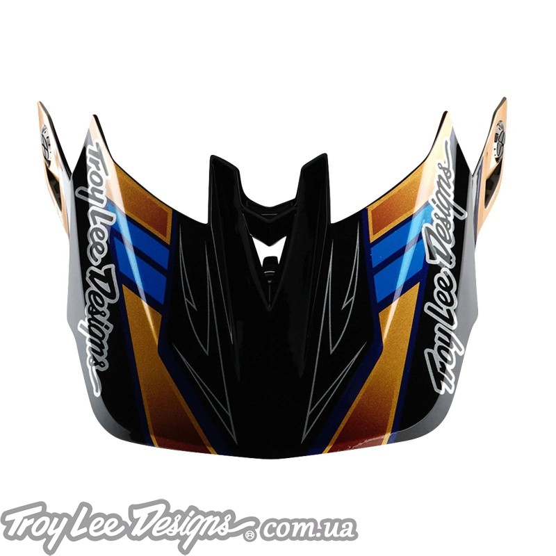 Вело шолом TLD D4 COMPOSITE HELMET; ROYALTY [BLACK / GOLD]