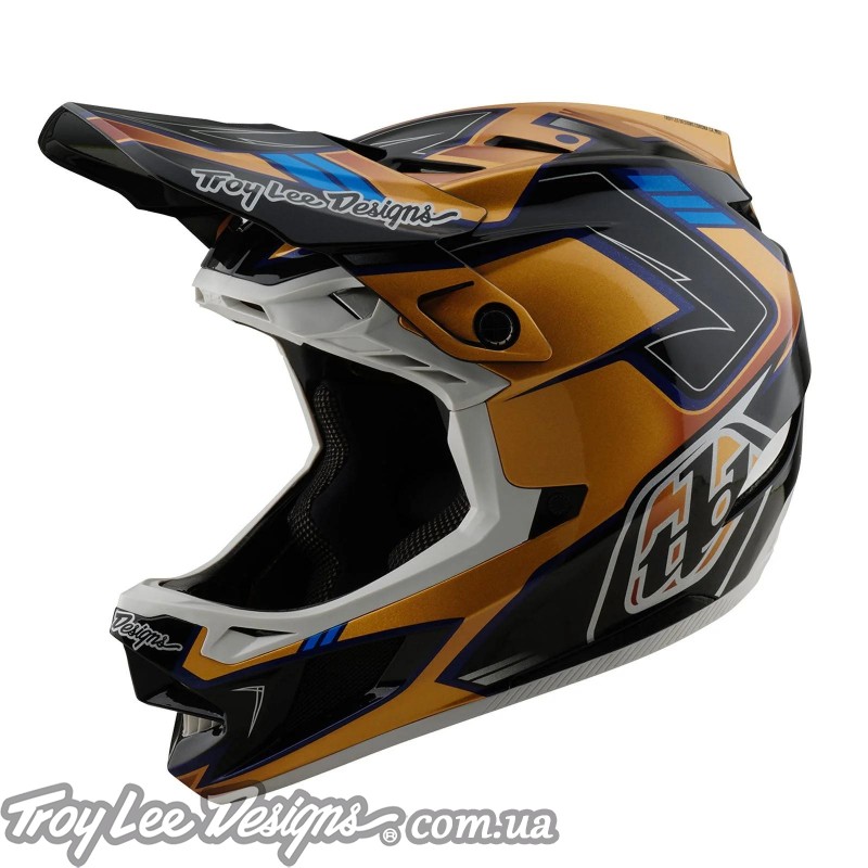 Вело шолом TLD D4 COMPOSITE HELMET; ROYALTY [BLACK / GOLD]