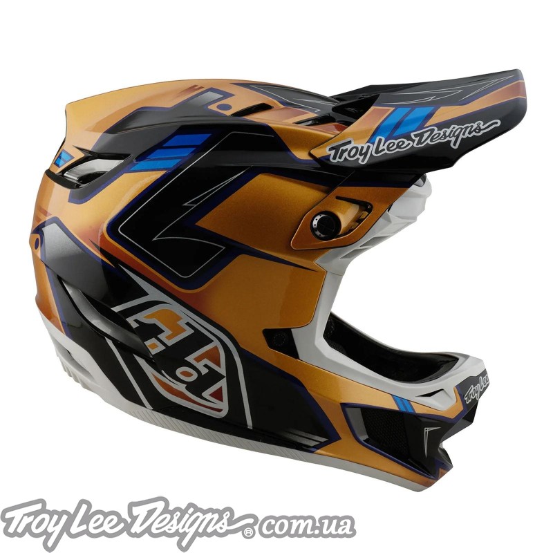 Вело шолом TLD D4 COMPOSITE HELMET; ROYALTY [BLACK / GOLD]