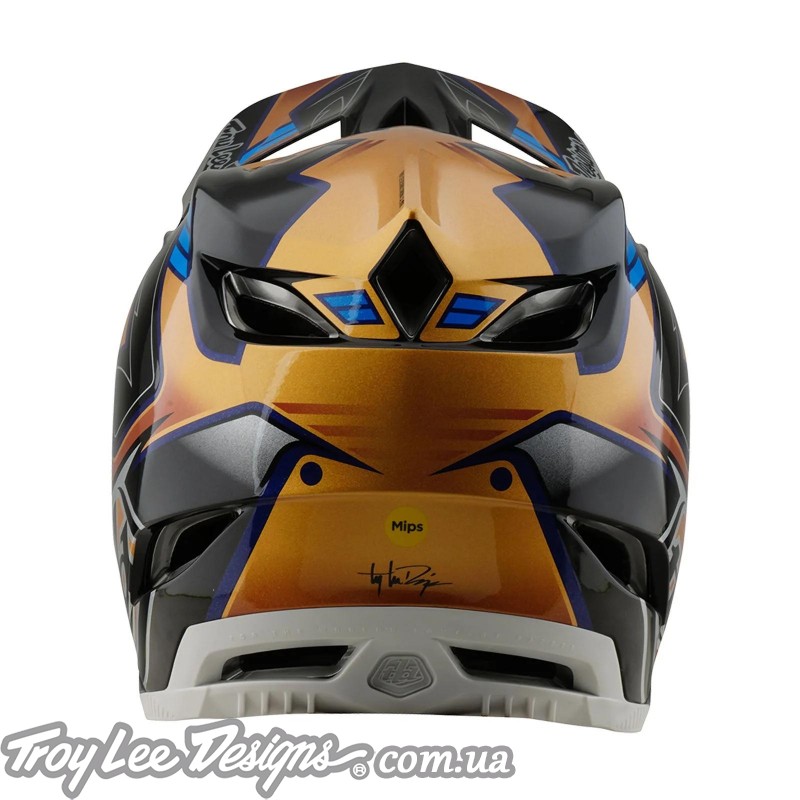Вело шолом TLD D4 COMPOSITE HELMET; ROYALTY [BLACK / GOLD]
