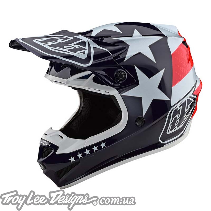 Мотошлем TLD SE4 POLYACRYLITE [FREEDOM RED / WHITE]