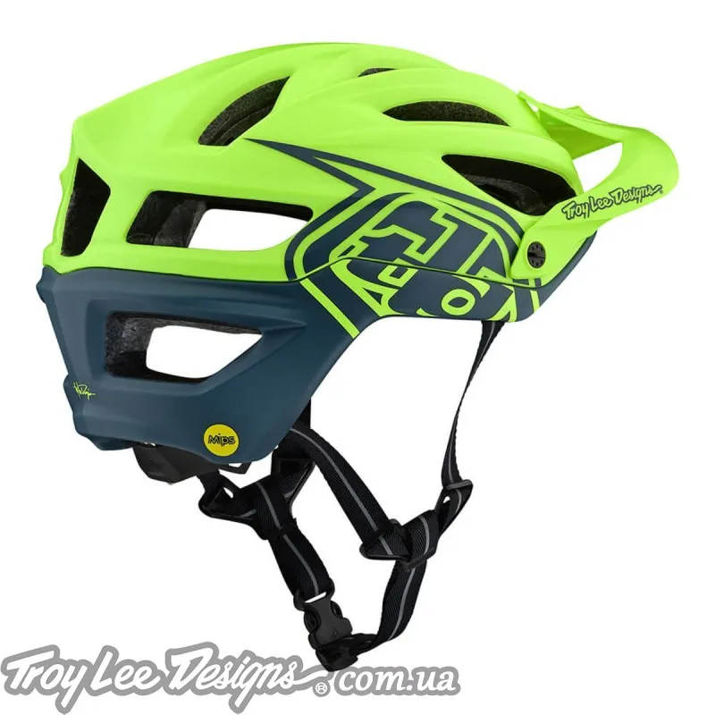 Вело шолом TLD A2 Mips [FLO Yellow / Air Force Blue] розмір S