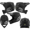 Вело шлем фуллфейс TLD D4 Carbon [Stealth Black/Silver]