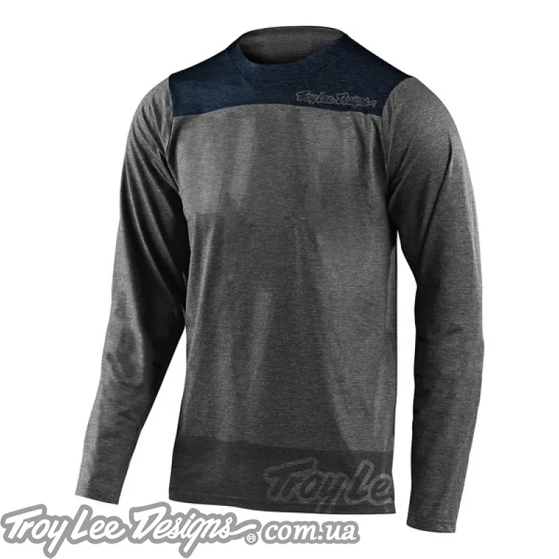 Джерсі TLD Skyline L/S Jersey [London Gray Heather/Navy] 